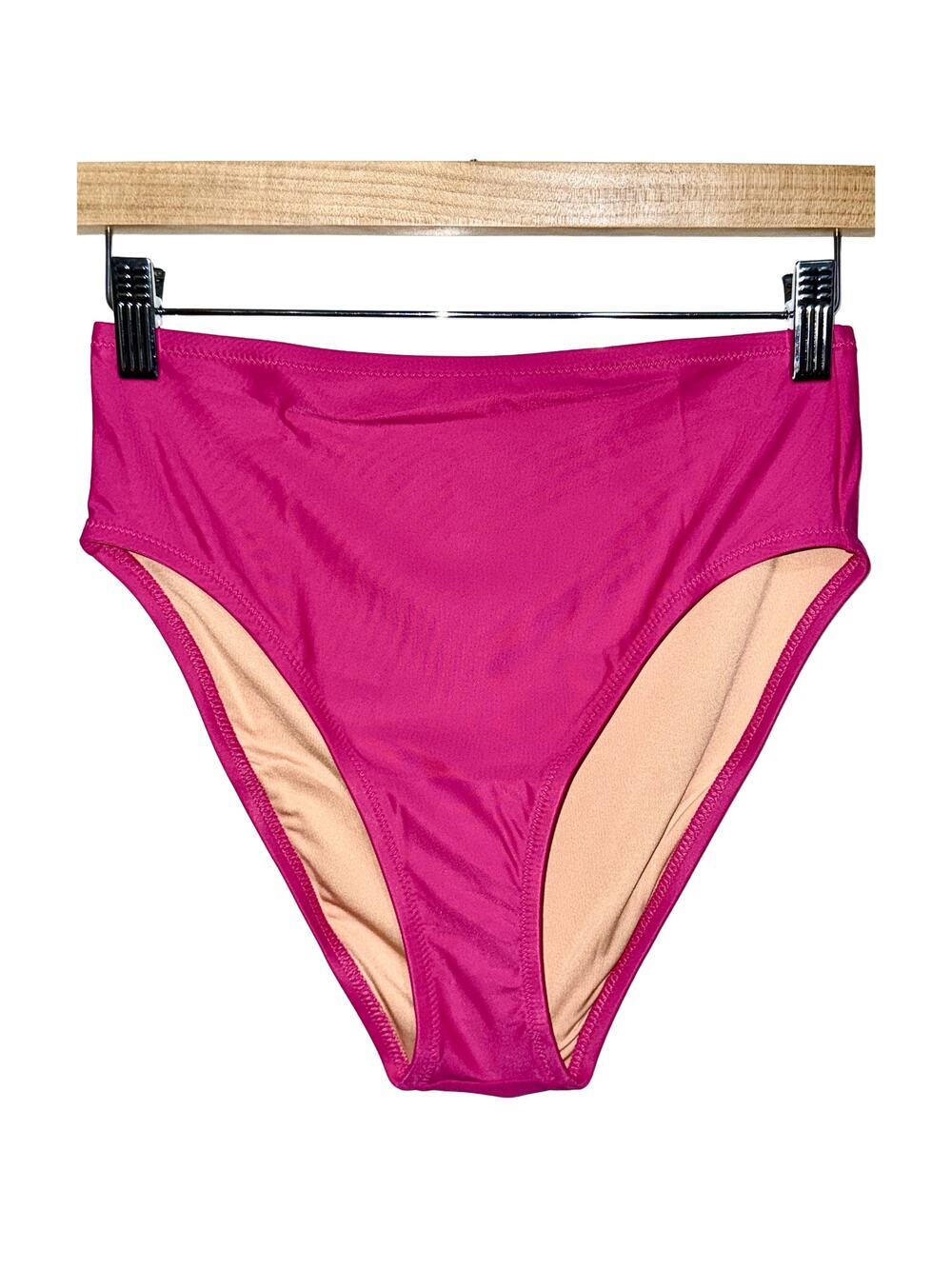 NWT J.Crew Hallie Bikini Bottom Swimwear Radiant Fuchsia Pink Size XXS BM642